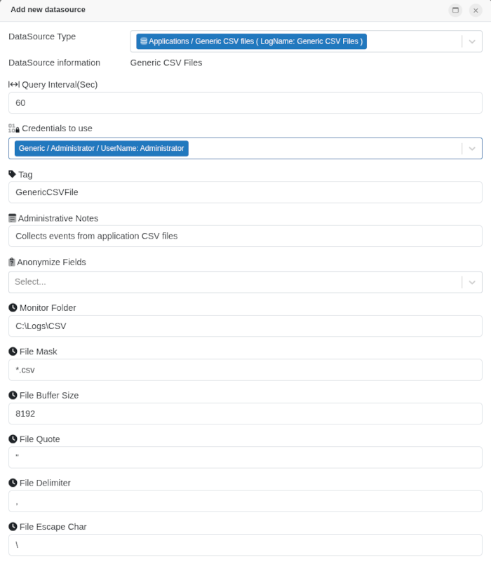 Field mapping configuration