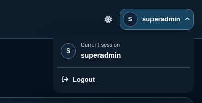 Account menu