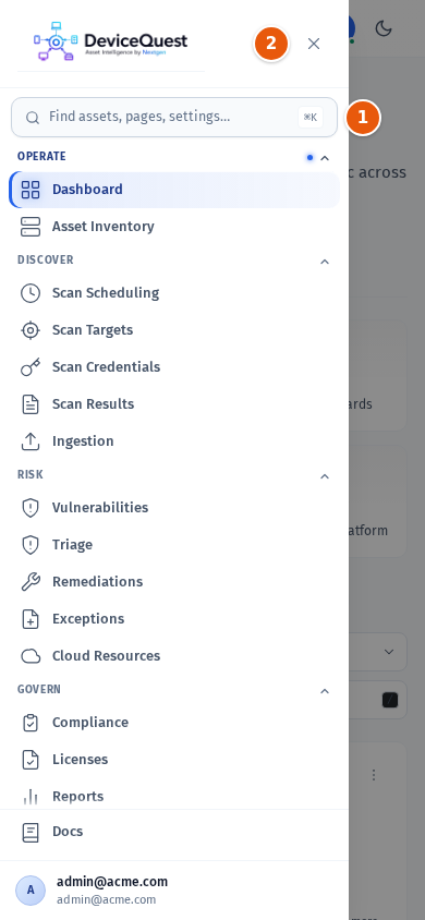 The navigation drawer on a phone