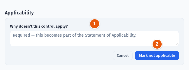 The applicability form