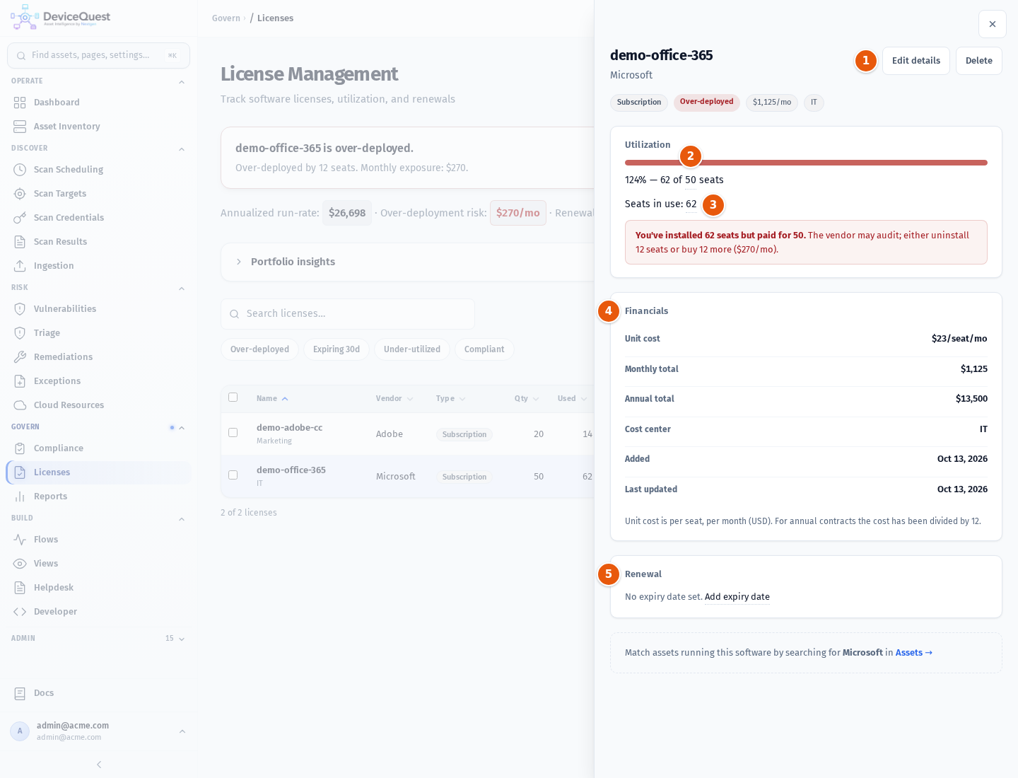 The side sheet for demo-office-365