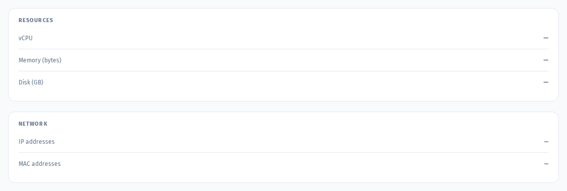 The Virtual Machine tab