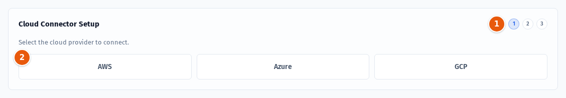 Step 1 of the connector wizard